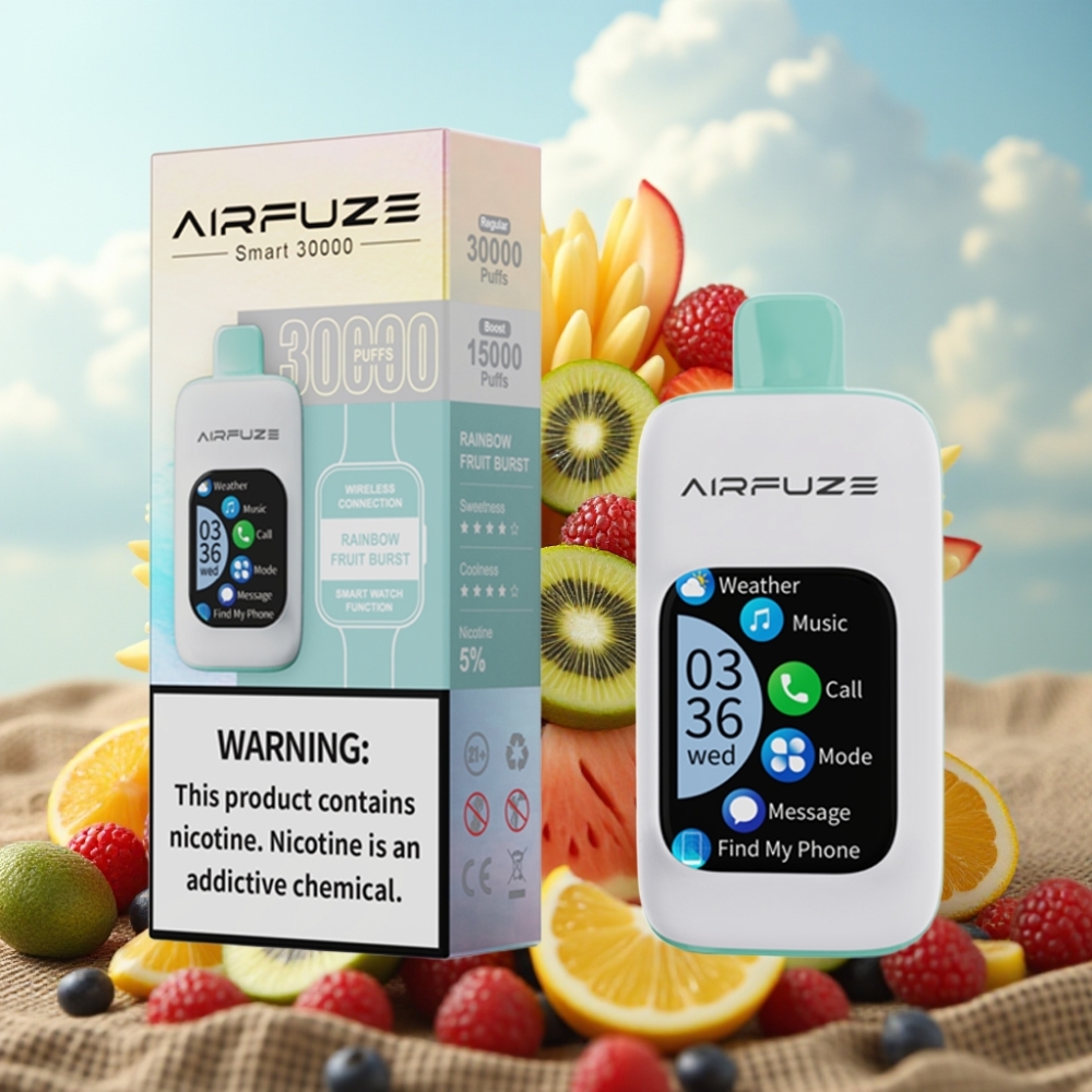 AirFuze Smart 30000 Pufova Dispozabilna Pod Duga Voćna Eksplozija, 5% nikotina, 900mAh, Type-C