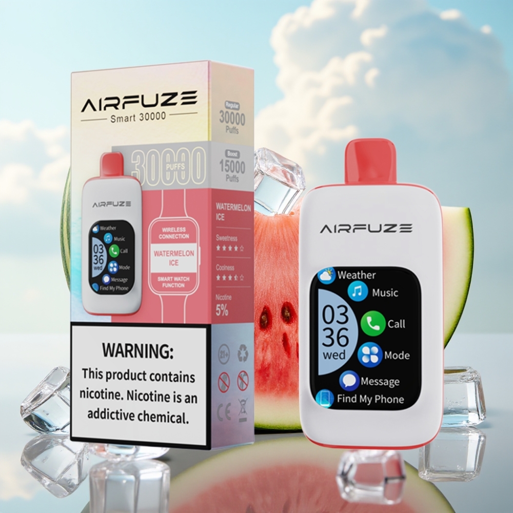 AirFuze Smart 30000 Pufova Dispozabilni Pod - 900mAh, Tip-C, Lubenica Led
