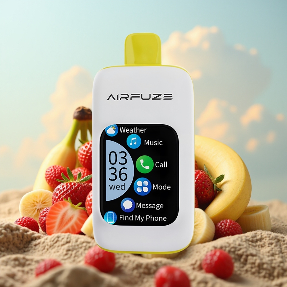 AirFuze Smart 30000 Pufova Jednokratna Pod Jagoda Banana, 5% Nikotina, 900mAh, TFT ekran