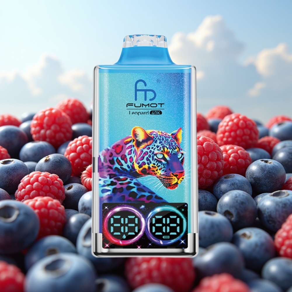 Fumot Leopard 40K Puffs Dispozabil Vape Borovnica Malina – 700mAh, Dual Mesh, Tip-C punjenje