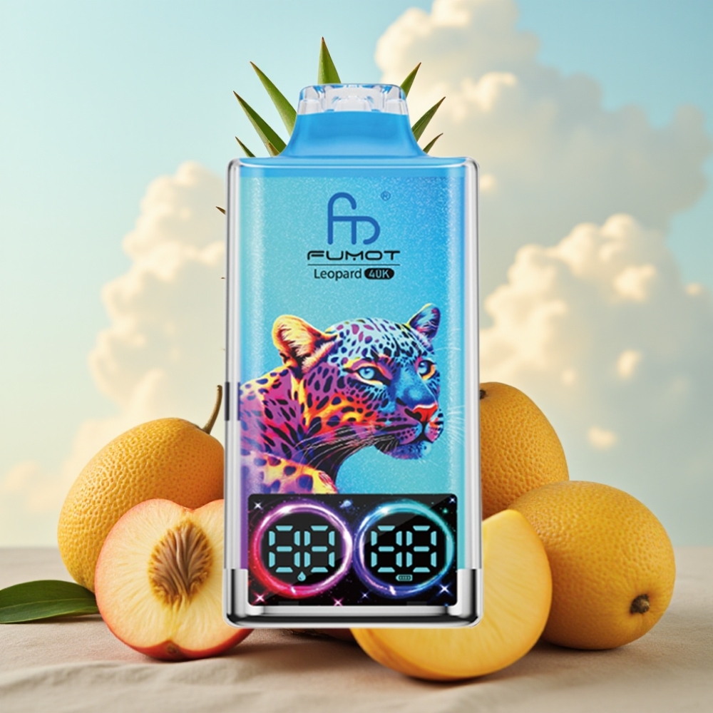 Fumot Leopard 40K Puffs Dispozabil Vape Breskva Mango Ananas – Dual Mesh, 700mAh, Type-C