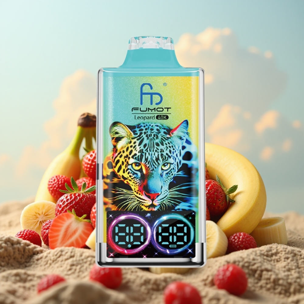 Fumot Leopard 40K Puffs Dispozabil Vape Jagoda Banana – 5% Nikotin, 700mAh Baterija, Dual Mesh