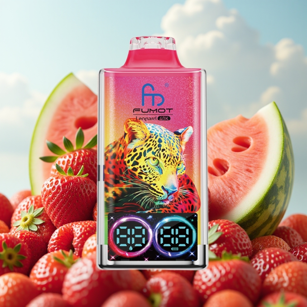 Fumot Leopard 40K Puffs Dispozabil Vape Jagoda Lubenica – 5% Nikotina, 700mAh Baterija, 40000 Pufova, Type-C Punjenje