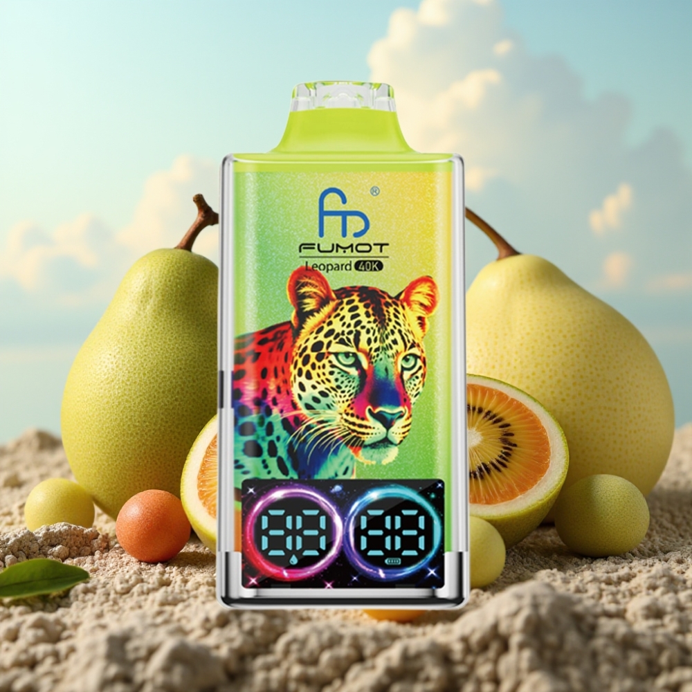 Fumot Leopard 40K Puffs Dispozabil Vape Kiwi Pasija Guava – 700mAh, Dual Mesh, Tip-C punjenje