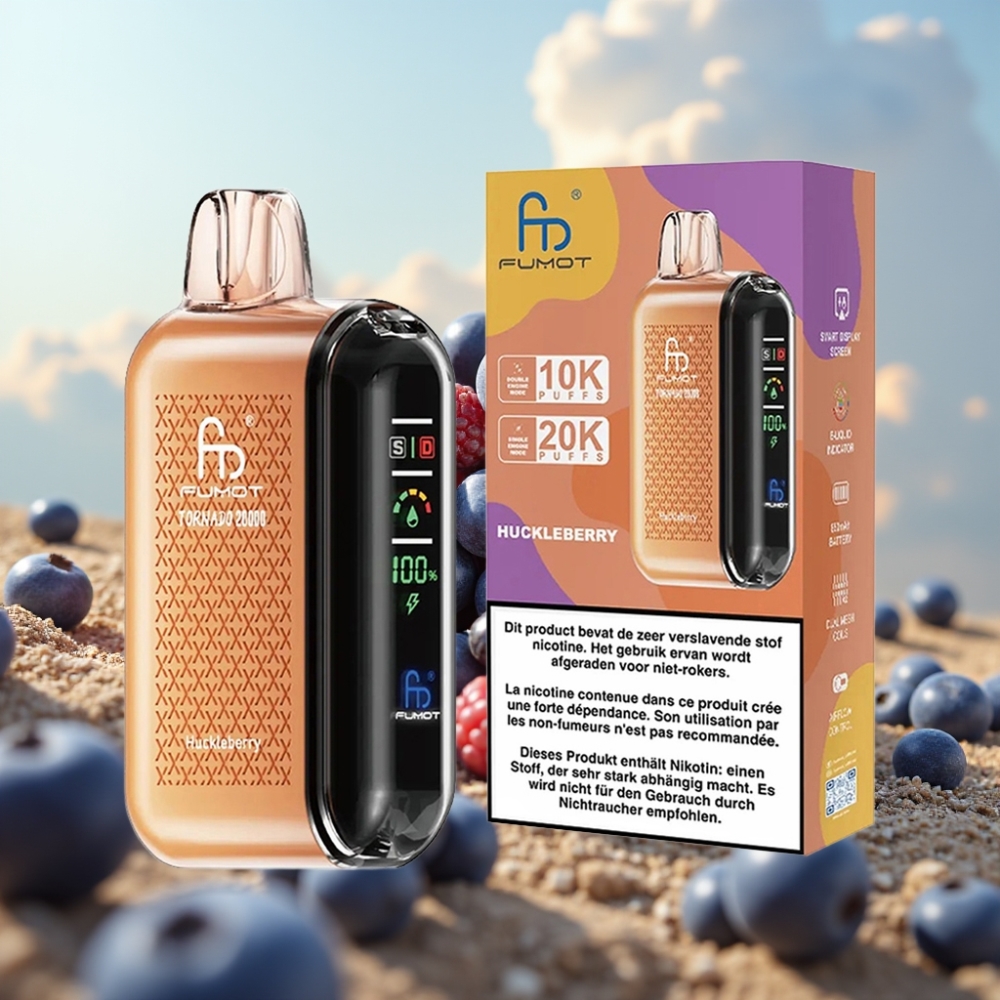 Fumot Tornado 20000 Puffs Dispozabil Vape Huckleberry – 20000 Pufova, 20ml Tekućine, 850mAh Baterija