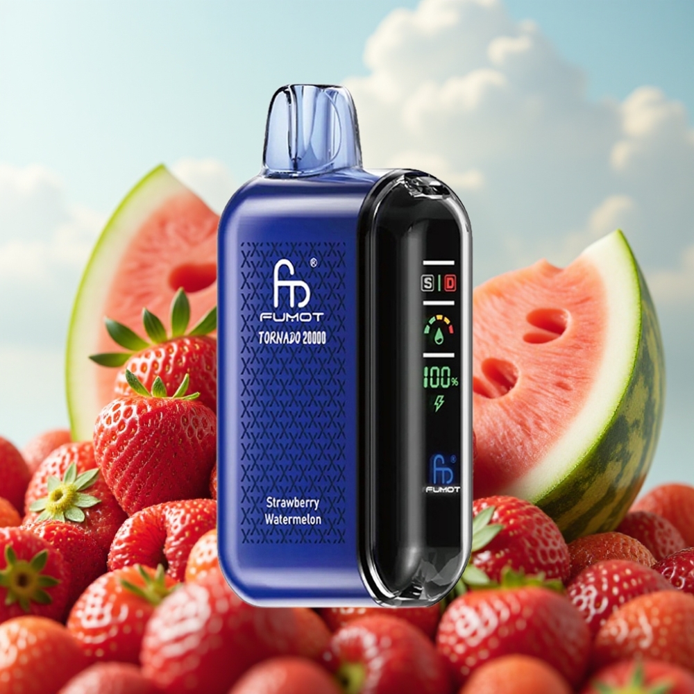 Fumot Tornado 20000 Puffs Dispozabil Vape Jagoda Lubenica - 20000 Pufova, 20ml Tekućine, 850mAh Baterija