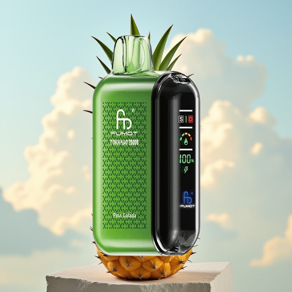 Fumot Tornado 20000 Puffs Dispozabil Vape Pina Kolada – 20000 Puffova, Dual Mesh Coil, 20ml E-tečnost, 850mAh Baterija