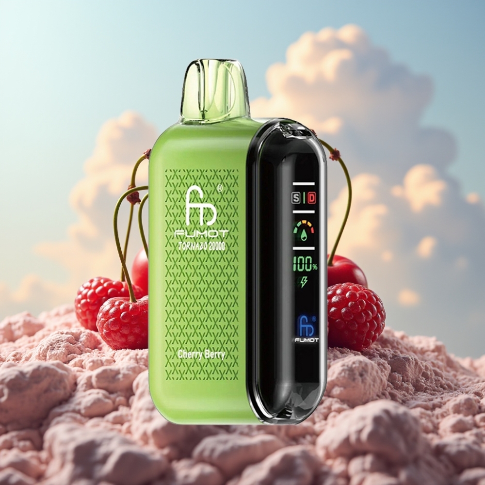 Fumot Tornado 20000 Puffs Dispozabil Vape Trešnja-Bobica, 20000 Pufova, 20ml Tekućine, 850mAh Baterija