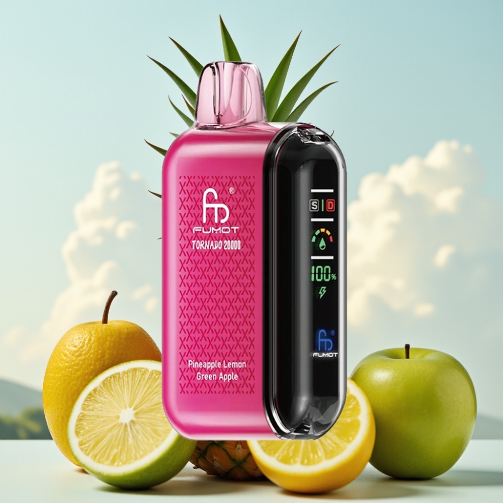 Fumot Tornado 20000 Puffs - Dual Mesh Coil, 20ml, 850mAh, Ananas Limun Zelena Jabuka