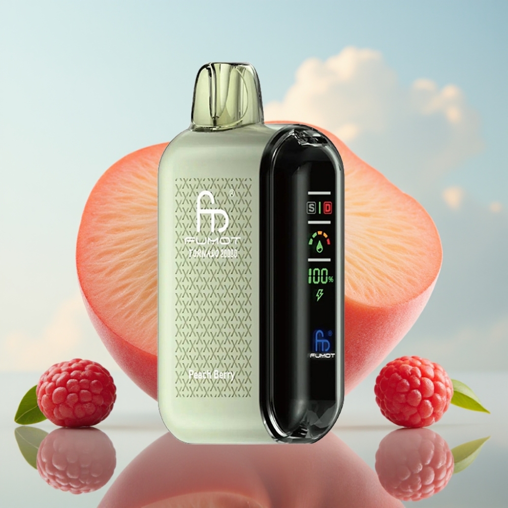 Fumot Tornado 20000 Puffs - Dual Mesh Coil, 20ml, 850mAh - Breskva i Jagoda