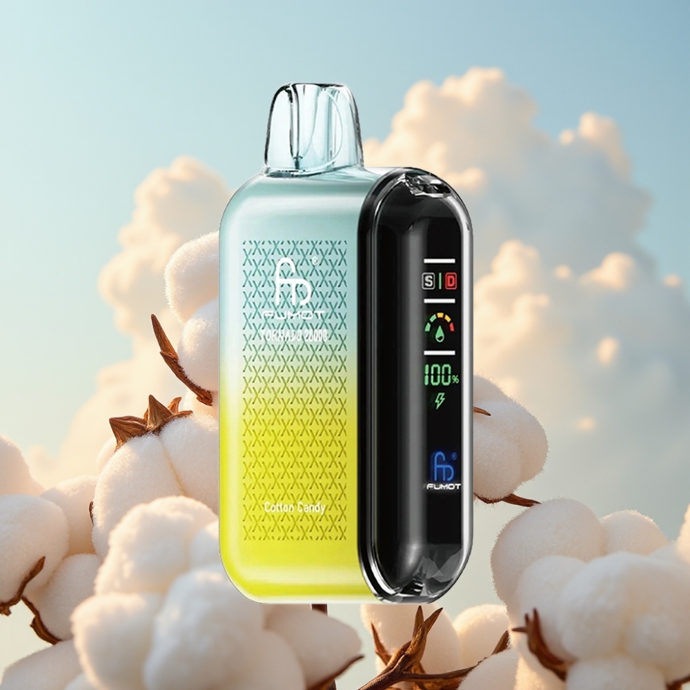 Fumot Tornado 20000 Puffs - Dual Mesh Coil, 20ml, 850mAh, Pamuk Šećer