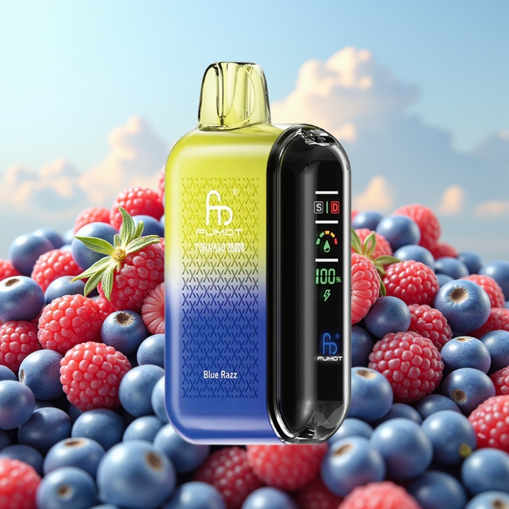 Fumot Tornado 20000 Puffs - Dual Mesh Coil, 20ml, 850mAh, Plava Malina