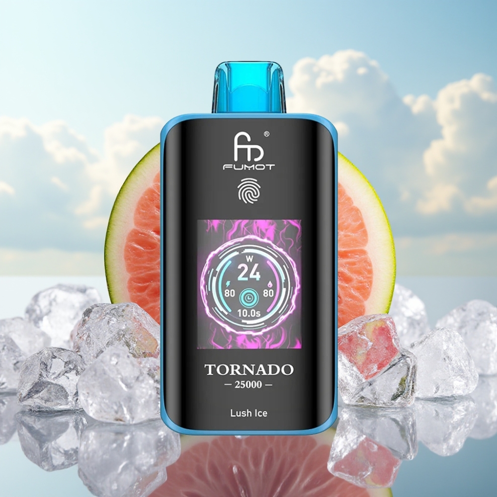 Fumot Tornado 25000 Puffs Dispozabilna Vape Ledašći Led sa HD ekranom, 700mAh baterijom, 20ml tečnosti