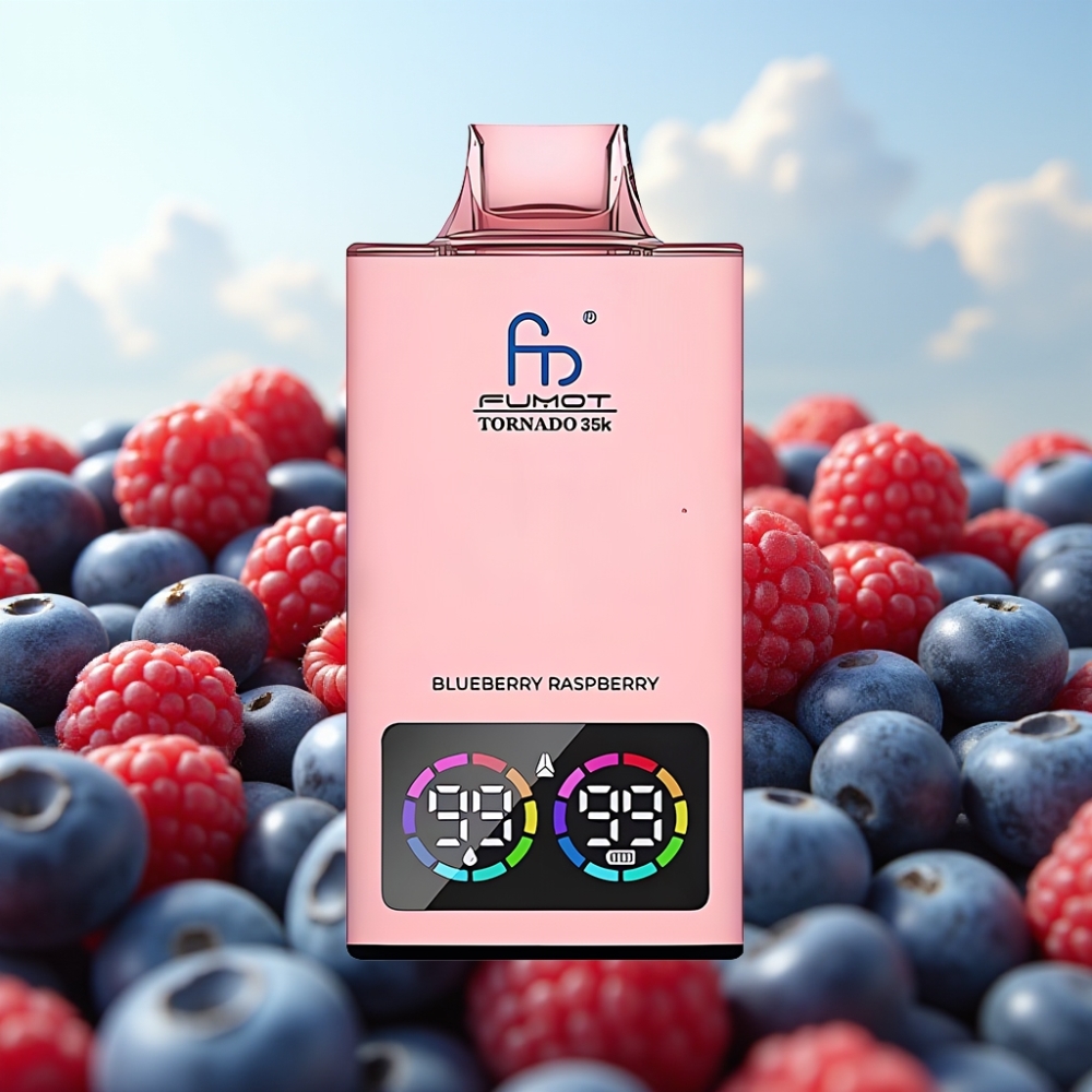 Fumot Tornado 35K Dispozabil Vape Borovnica Malina – Dual Mesh Coil, 15ml E-juice, 35000 Pufova