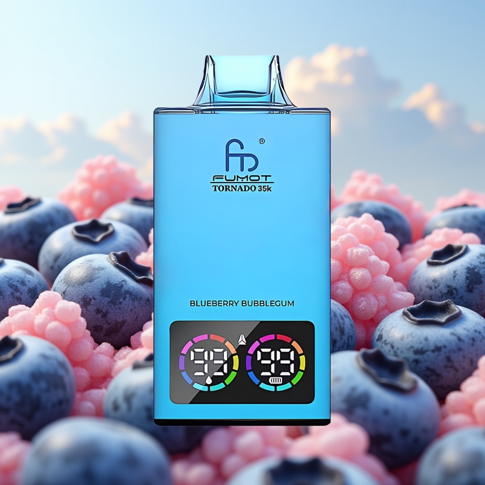 Fumot Tornado 35K Dispozabil Vape - Borovnica žvakaća guma, Dual Mesh Coil, 15ml E-juice, 35000 Pufova