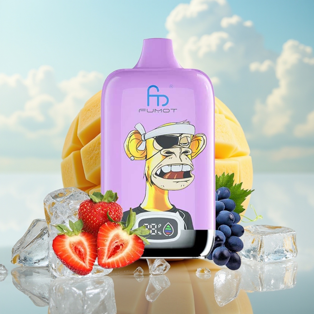 Fumot Tornado Digital Box 12000 Puffs – 20ml tečnost, 550mAh baterija, Type-C punjenje, Mango On Ice aroma