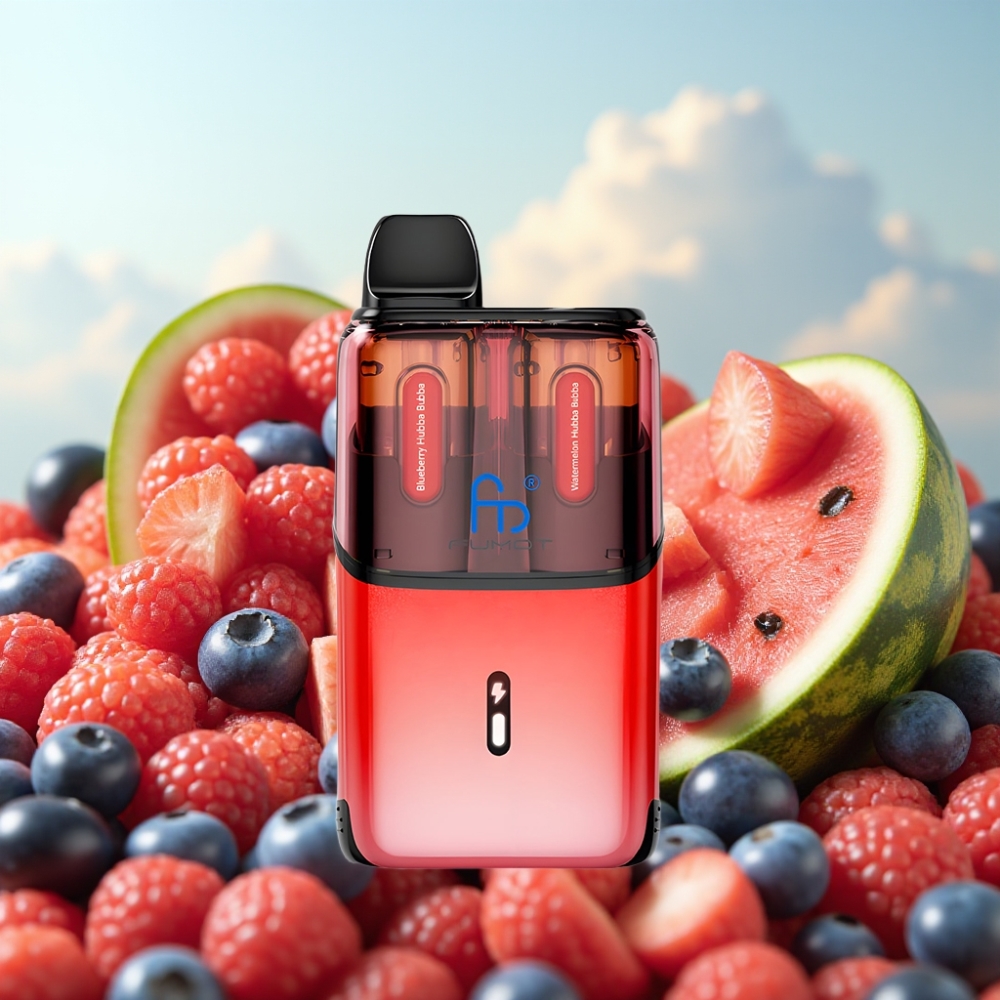 Fumot Ultra T32000 Dispozabil Vape - Borovnica Hubba Bubba - Lubenica Hubba Bubba, 32000 pufova, 800mAh baterija, 24ml tečnost, Tip-C punjenje
