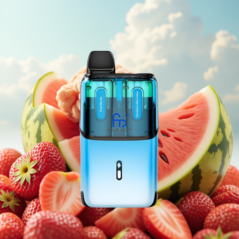 Fumot Ultra T32000 Dispozabil Vape Fruit Bomb - Jagoda Lubenica, 32000 pufova, 800mAh baterija, 24ml tečnost, Type-C punjenje