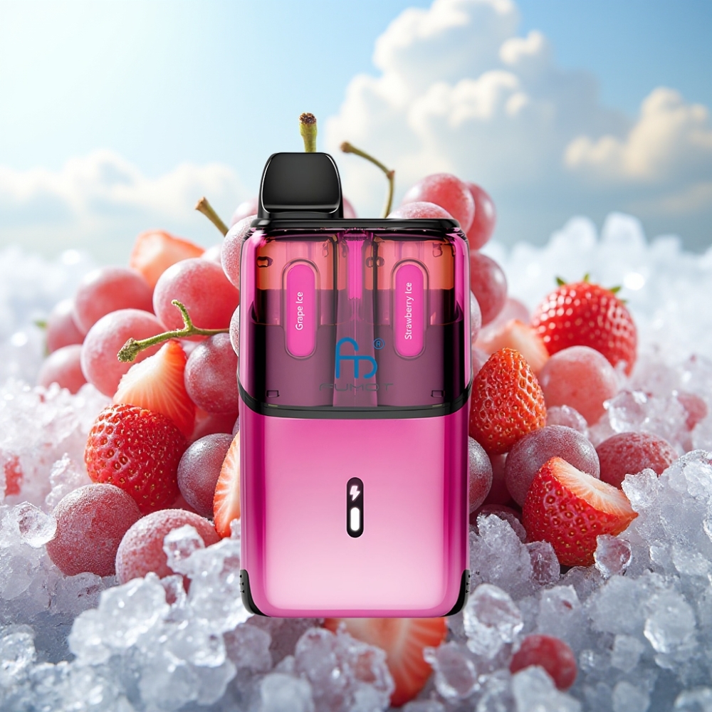 Fumot Ultra T32000 Dispozabil Vape Grozdana Led – Jagodina Led, 32000 pufova, 800mAh, Type-C punjenje, 20mg nikotina