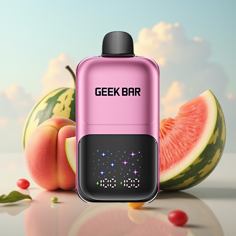 GEEK BAR 2GO 20ml 50000 Pufova Dve Serije Jednokratna Vape Pen – 20mL, 5% Nikotina, Breskva & Lubenica