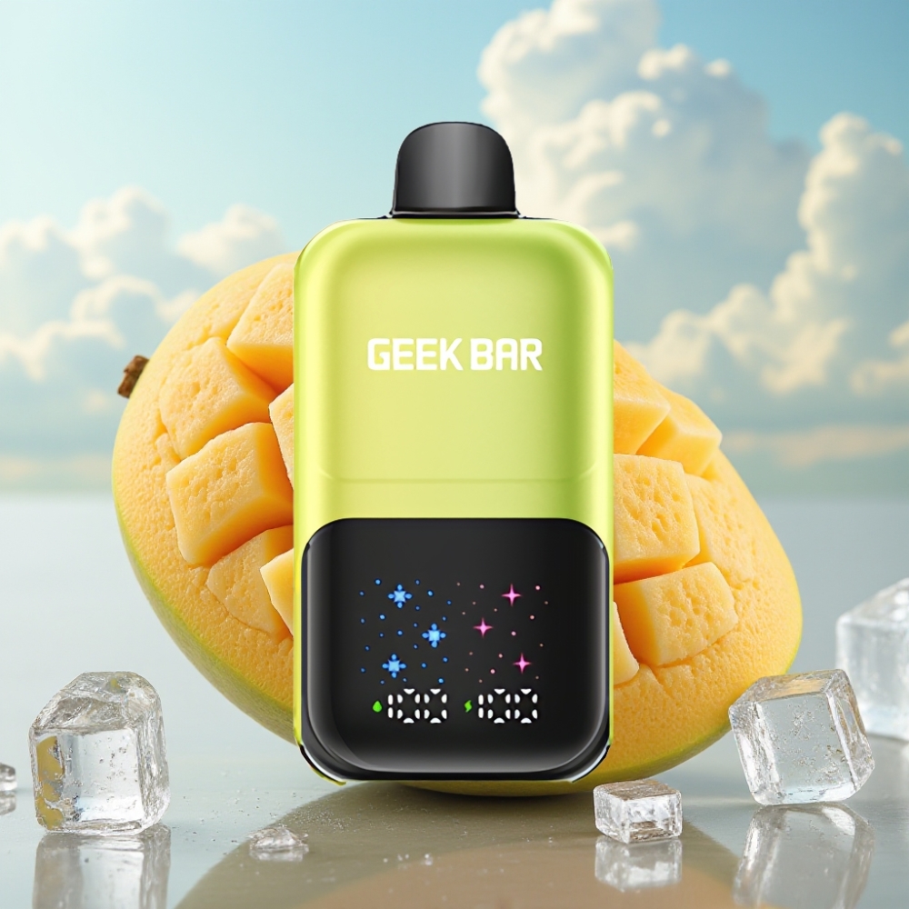 GEEK BAR 2GO 20ml 50000 Pufova Dve Serije Jednokratna Vape Pen - Interaktivni Ekran, Podešavanje Ukusa, 5% Nikotina, Meksički Mango Led