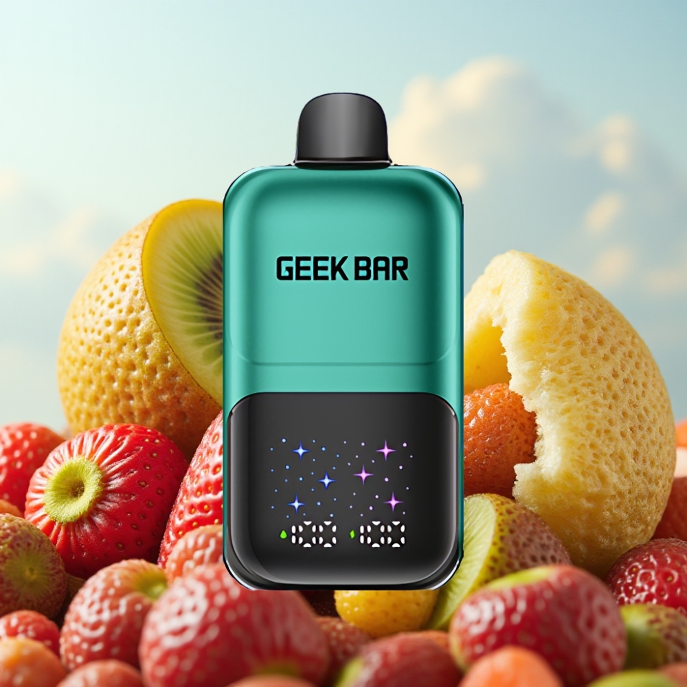 GEEK BAR 2GO 20ml 50000 Pufova Dve Serije Jednokratna Vape Pen – Jagoda & Kivi, Interaktivni Ekran, 3 Nivoa Ukusa, 5% Nikotina