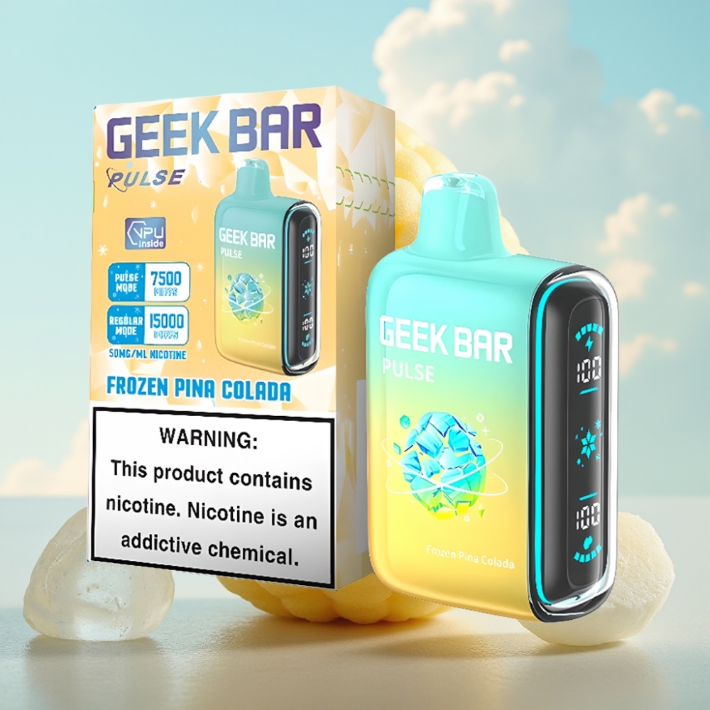 GEEK BAR Pulse 15000 Puffs Dispozabil Vape - Zamrznuta Edicija, 16ML, 5% Nikotina, Podešavanje Protoka Vazduha