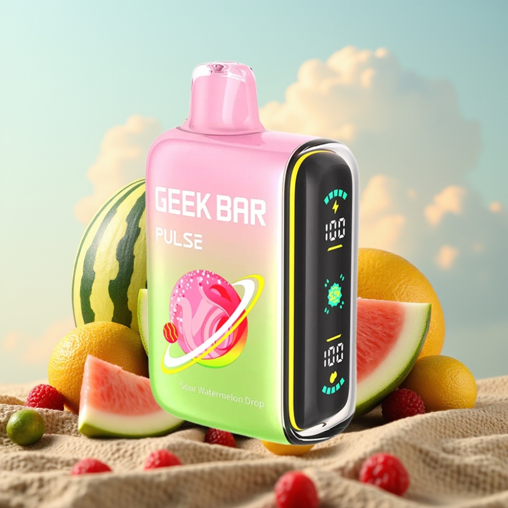 GEEK BAR Pulse 15000 Puffs Dispozabilni Vape Kisela Edicija – 16ML, 5% Nikotina, Podesivi Protok Vazduha