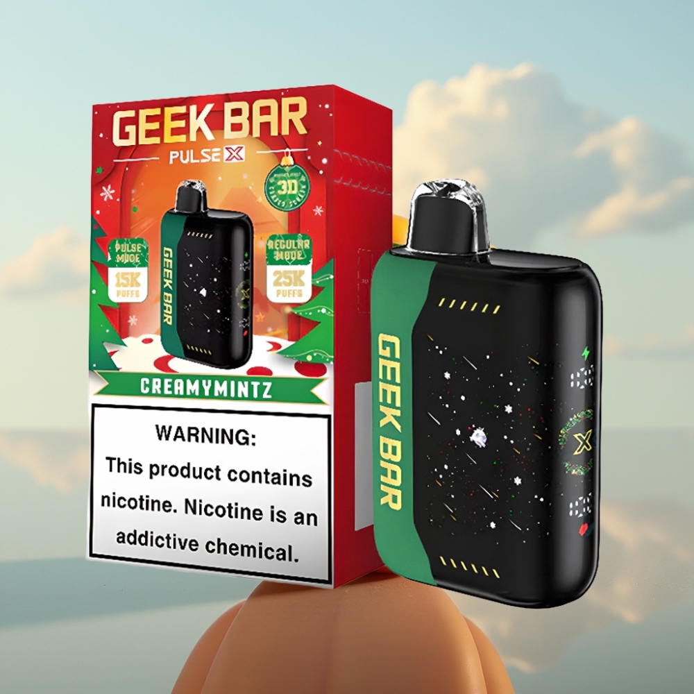 Geek Bar Pulse X 25000 Puffs – Do 25000 Pufova, 18mL Tekućine, Dual Mesh Coil, USB Type-C, Božićno Izdanje