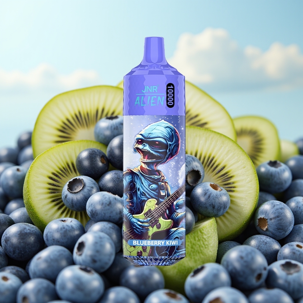 JNR Alien 10000 Puffs Dispozabil Vape Borovnica-Kivi – 850mAh, 20ml, Type-C