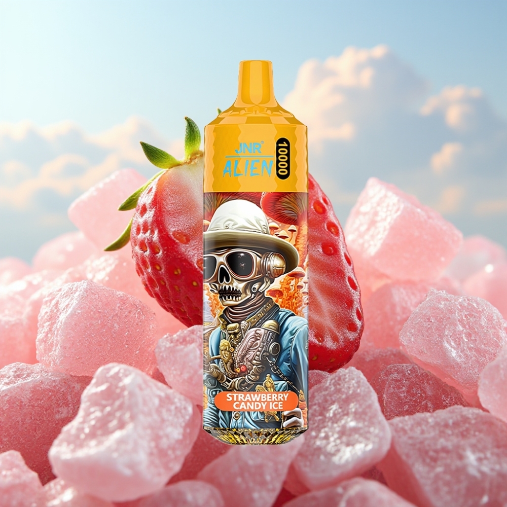 JNR Alien 10000 Puffs Dispozabil Vape Jagoda Bombona Led – 850mAh, 20ml, Type-C