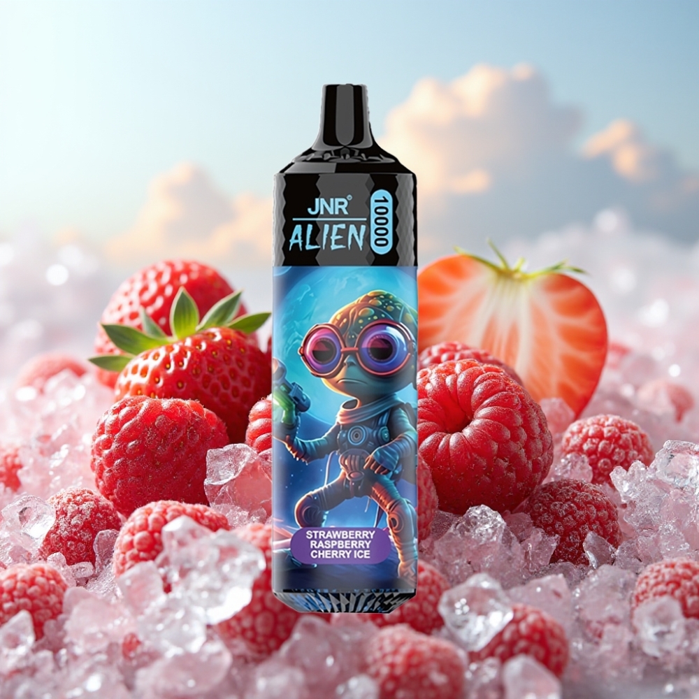 JNR Alien 10000 Puffs Dispozabil Vape Jagoda malina trešnja led – 10000 pufova, 850mAh, 20ml