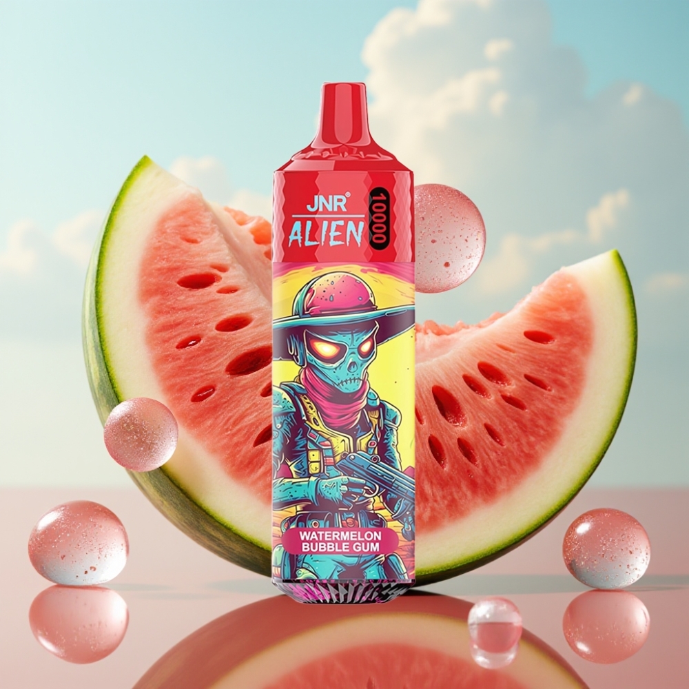 JNR Alien 10000 Puffs Dispozabil Vape Lubenica žvakaća guma – 850mAh, 20ml, Type-C punjenje, RGB svetla