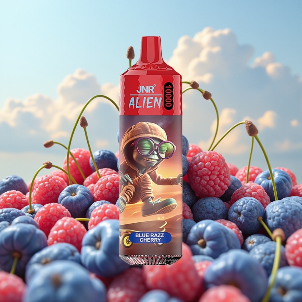 JNR Alien 10000 Puffs Dispozabil Vape Plava Malina Trešnja – 850mAh, 20ml, Type-C