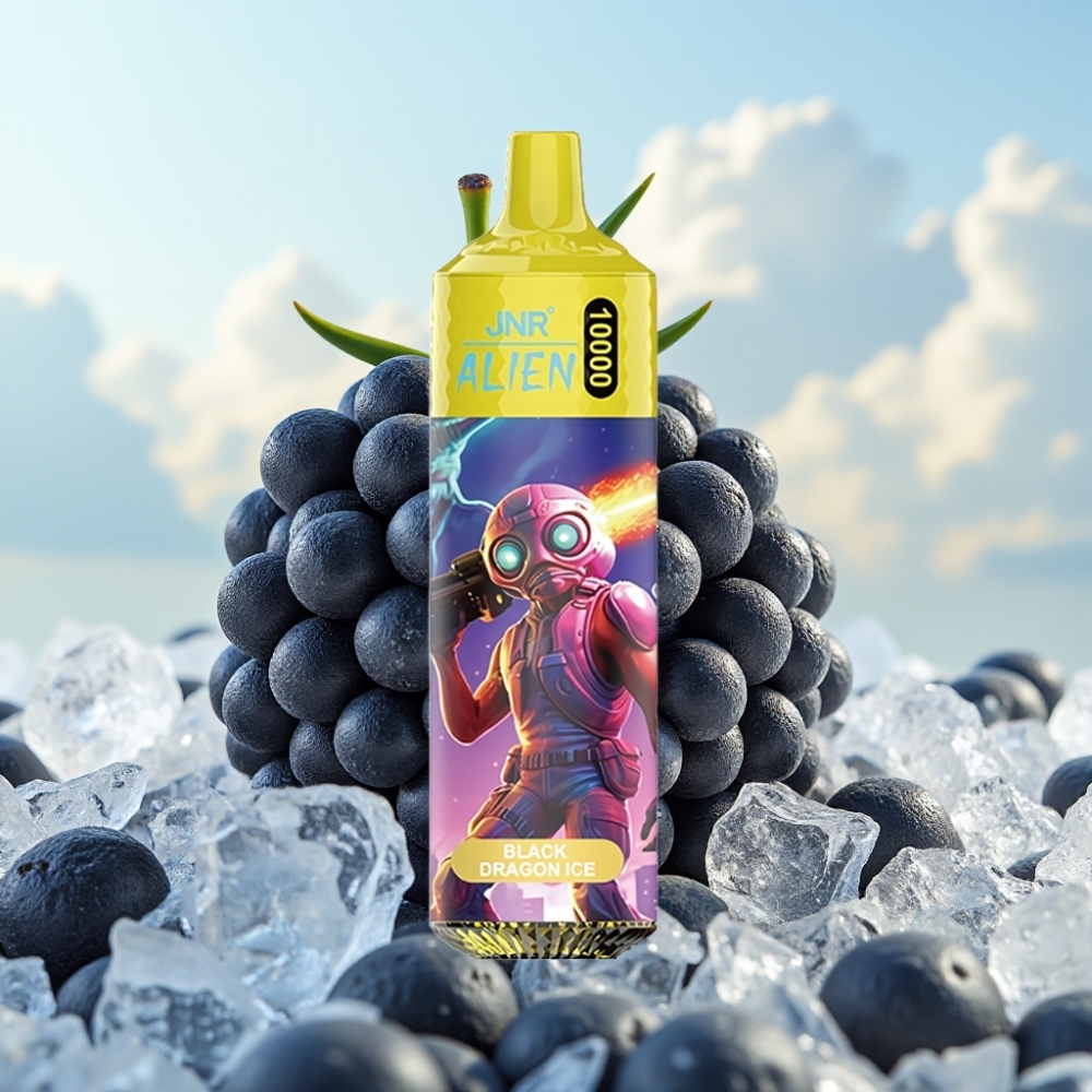 JNR Alien 10000 Puffs Dispozabilna Vape Crni Zmaj Led – 850mAh, 20ml, Type-C