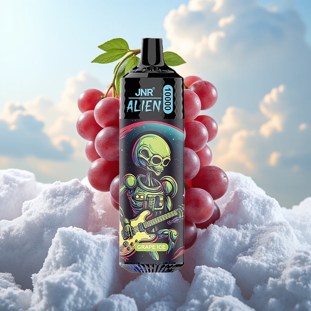JNR Alien 10000 Puffs Dispozabilna Vape Grožđe Led 850mAh, 20ml, Type-C