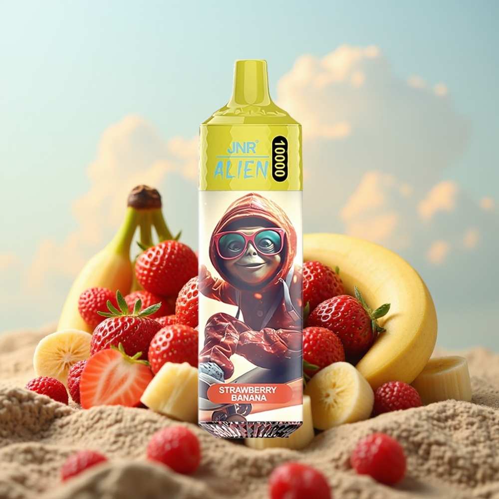 JNR Alien 10000 Puffs Dispozabilna Vape Jagoda Banana – 10000 pufova, 20ml tečnosti, RGB svetla