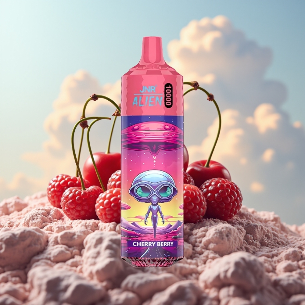 JNR Alien 10000 Puffs Dispozabilni Vape Trešnja-Berika sa 850mAh baterijom, 1.2 Ohm Mesh Coil i RGB osvetljenjem