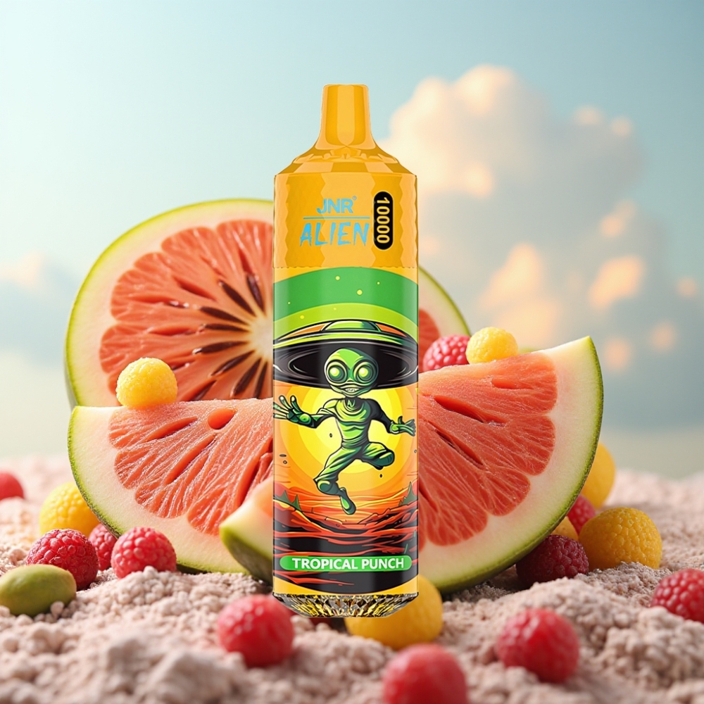 JNR Alien 10000 Puffs Dispozabilni Vape Tropska Punch – 850mAh, 20ml, Type-C