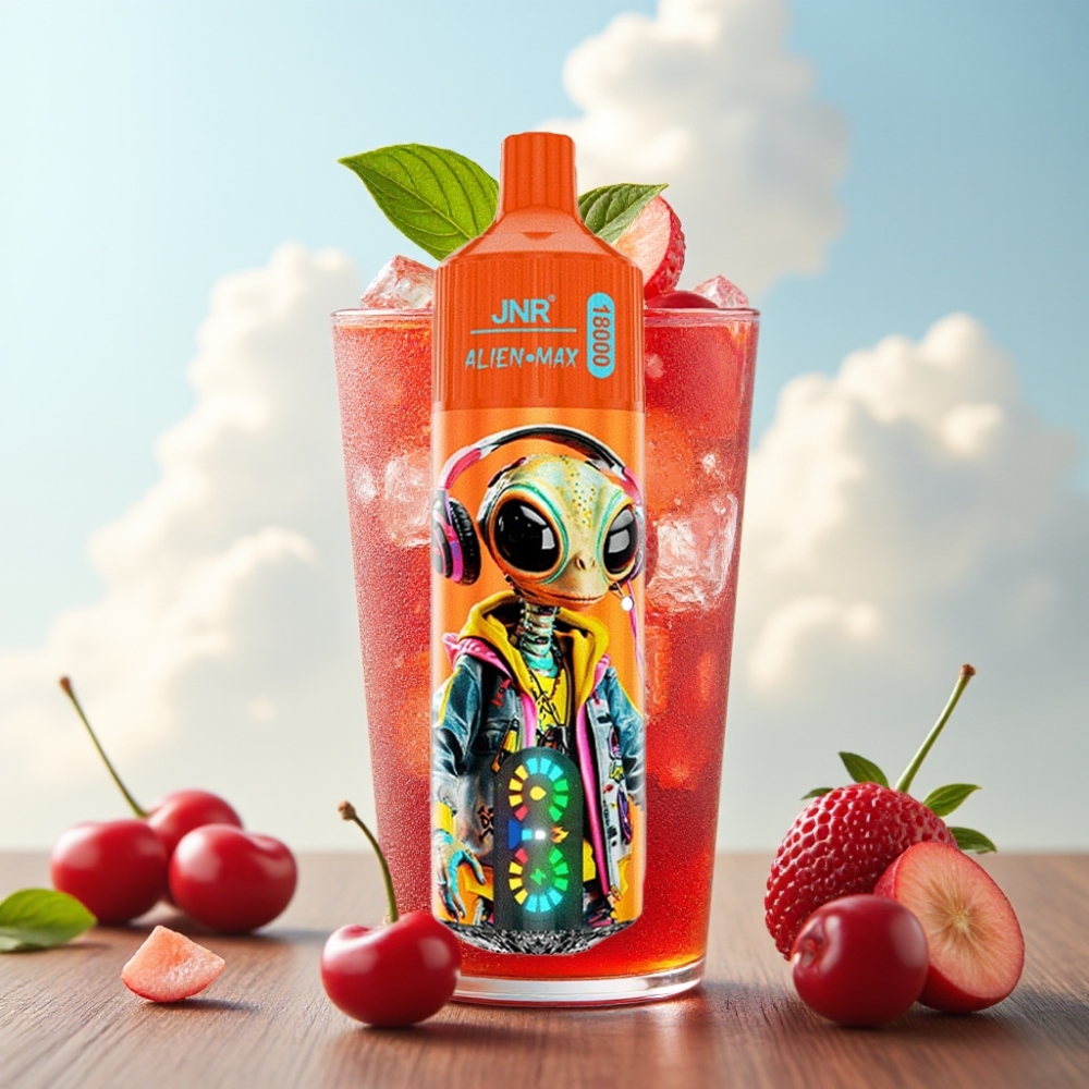 JNR Alien Max 18000 Puffs Dispozabil Vape Gazirana Trešnja Kola – 18000 pufova, 28ml tečnost, 850mAh baterija, Tip-C punjenje