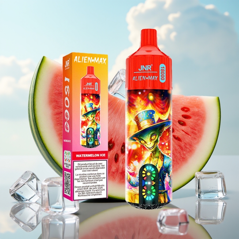 JNR Alien Max 18000 Puffs Dispozabil Vape Lubenica Led, Dual Mesh Coil, 28ml, Type-C