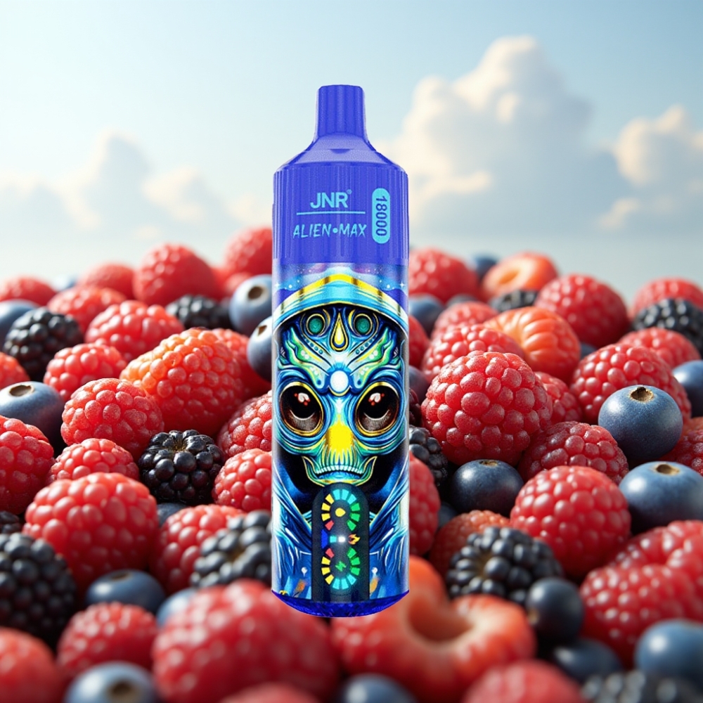JNR Alien Max 18000 Puffs Dispozabil Vape Mešane Bobice – LED Ekran, Dual Mesh Coil, 28ml Tekućine, Tip-C Punjenje