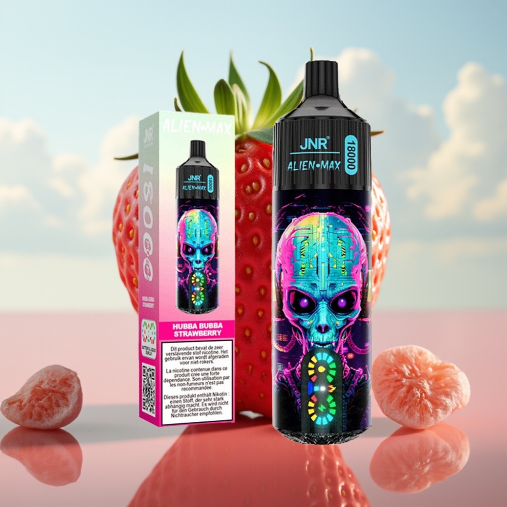 JNR Alien Max 18000 Puffs – Pamučasta Jagoda, 20 ukusa, 28ml tečnosti, 850mAh baterija