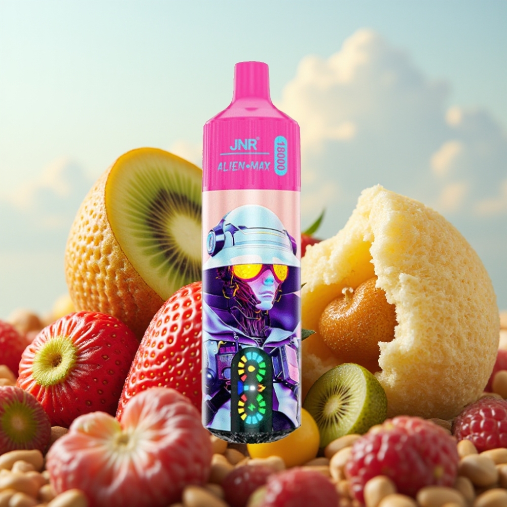 JNR Alien Max 18000 Puffs – Pamučna Jagoda-Kivi, 28ml Tečnost, 850mAh Baterija, Tip-C Punjenje