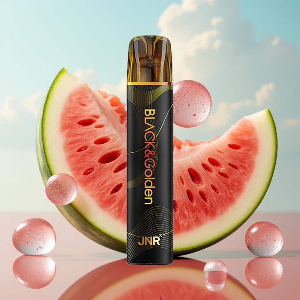 JNR Black&Golden 600+200 Puffs Dispozabil Vape Bubica Lubenica – 800 Puffs, 550mAh, 2ml