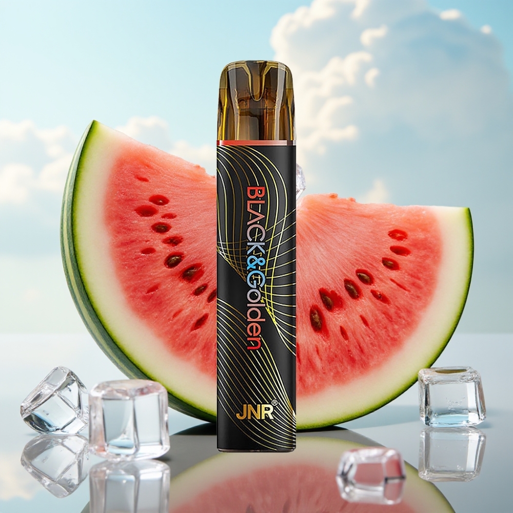 JNR Black&Golden 600+200 Puffs Dispozabil Vape Lubenica Led, 800 Puffs, 550mAh, 2ml