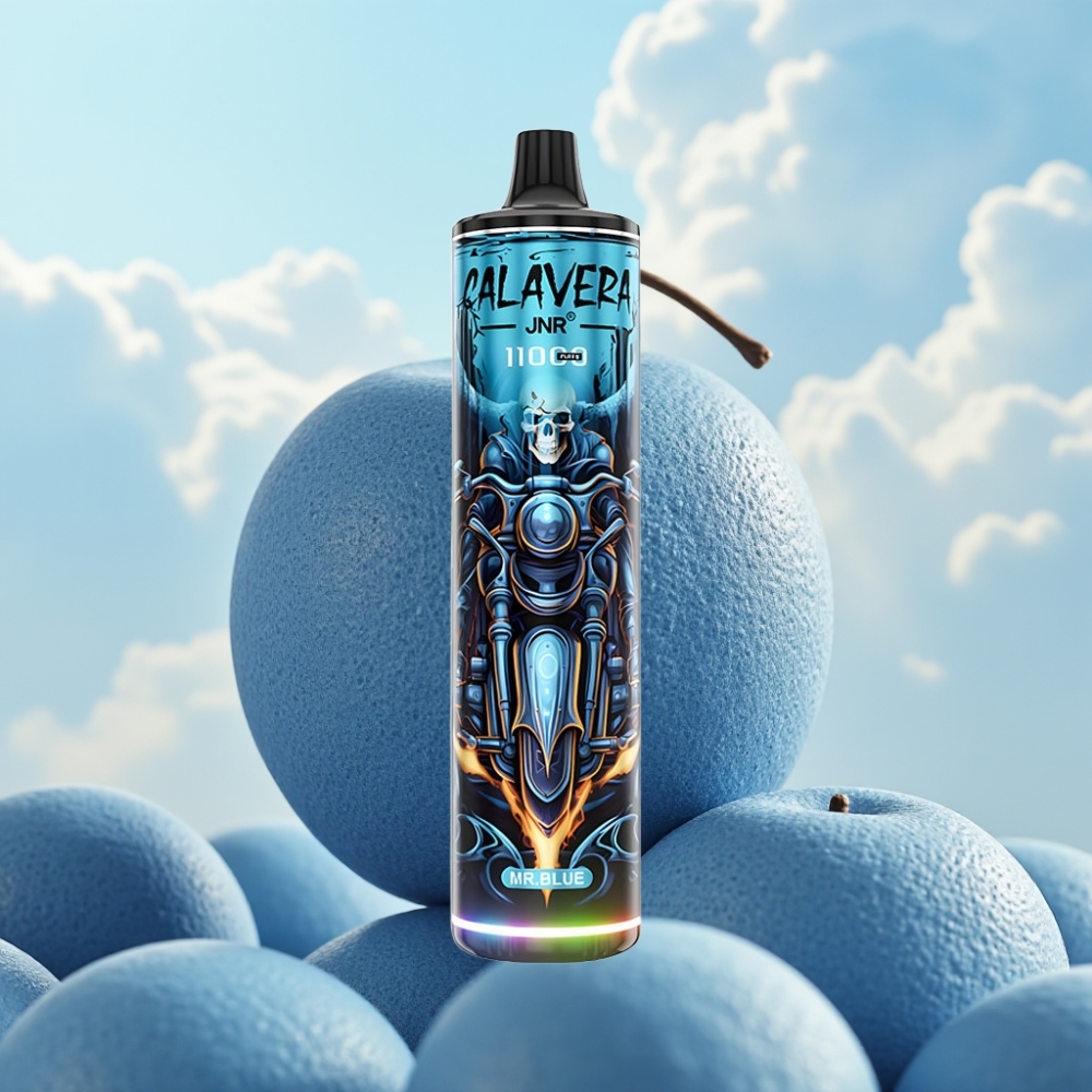 JNR Calavera 11000 Pufova Dispozabil Vape Plavi – Type-C punjenje, 850 mAh, 21ml tečnost, 1.0ohm Mesh Coil