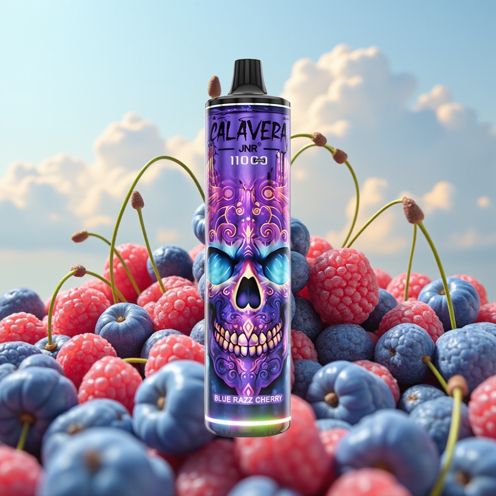 JNR Calavera 11000 Pufova Dispozabilna Vejp Plavo Malina Trešnja, 850 mAh, 21ml, 1.0ohm Mesh