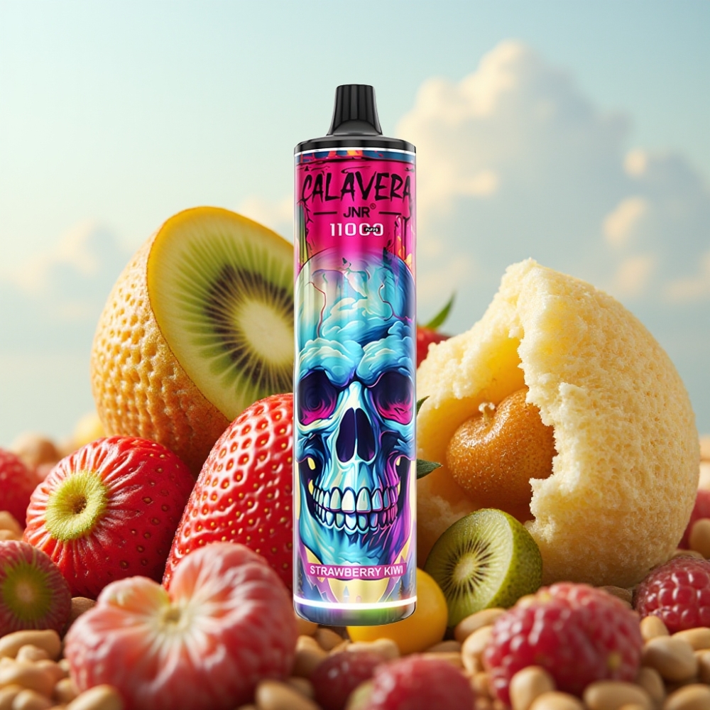 JNR Calavera 11000 Pufova Jednokratna Vape – Jagoda-Kivi, 850 mAh, 21ml, 1.0ohm Mesh
