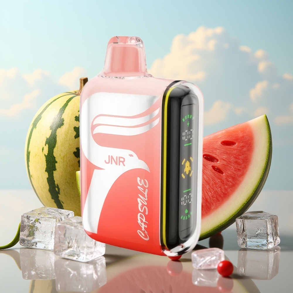JNR Capsule 15000 Puffs Dispozabil Vape Lubenica Brazz Ice – 850mAh, 20ml, Dual Mesh Coil, Smart LED Display